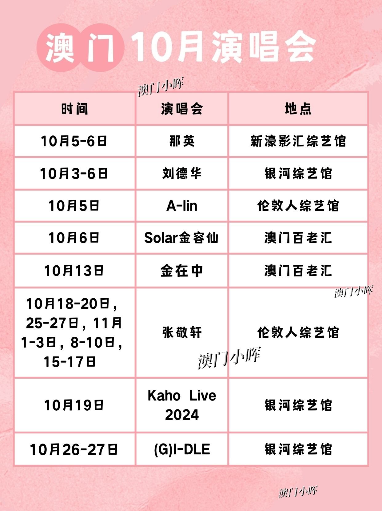 澳门六月演唱会时间表全解析与图片最新版下载攻略澳门6月份演唱会时间表全部图片最新版下载